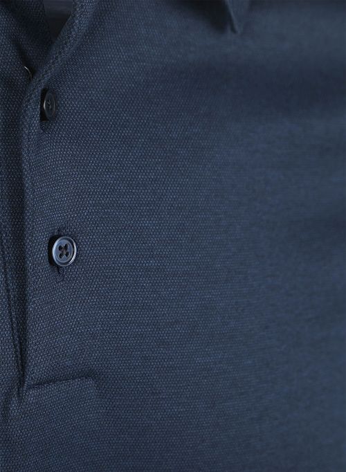 Desoto Långärmad polotröja Essential Marinblå Product / Detail