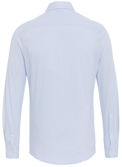 Pure Hemd Functional Pied De Poule Blau Product / Achterkant