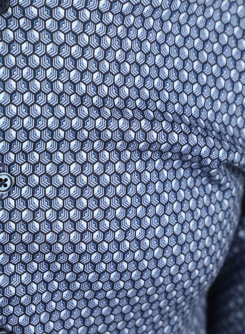 Desoto Overhemd Print Donkerblauw Product / Detail