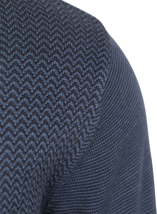 Pullover Petrol con mezza zip Augusta Navy Product / Detail