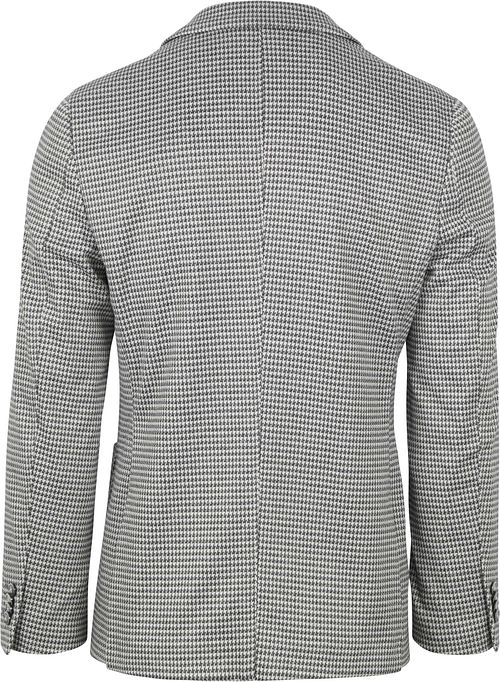 Blaue Industrie Colbert Druck Grijs Product / Achterkant