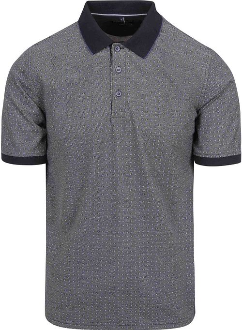 CASAMODA Polo z nadrukiem szaro-niebieskie Product