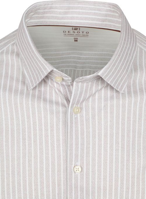 Desoto Hemd Streep Beige Product / Detail