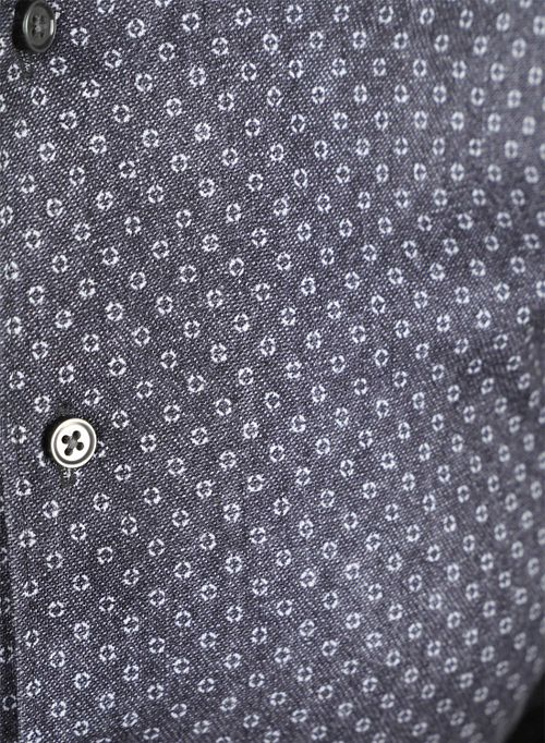 Desoto Skjorte Print Denim Mørkeblå Product / Detail