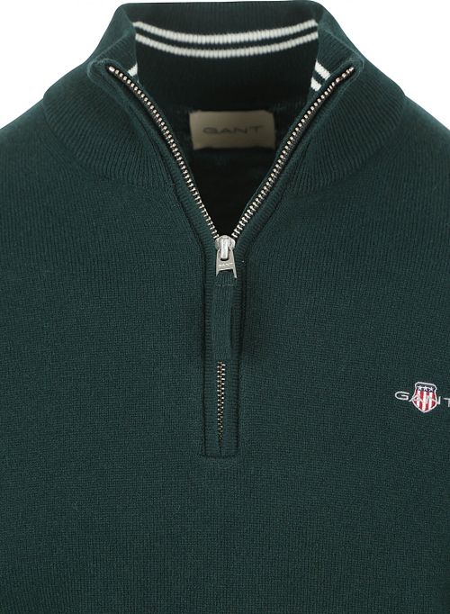 Gant Halvglidelås Ullgenser med Logo Grønn Product / Detail
