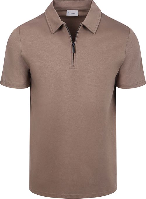 Koszulka polo Suitable Silky w kolorze brązowym Product