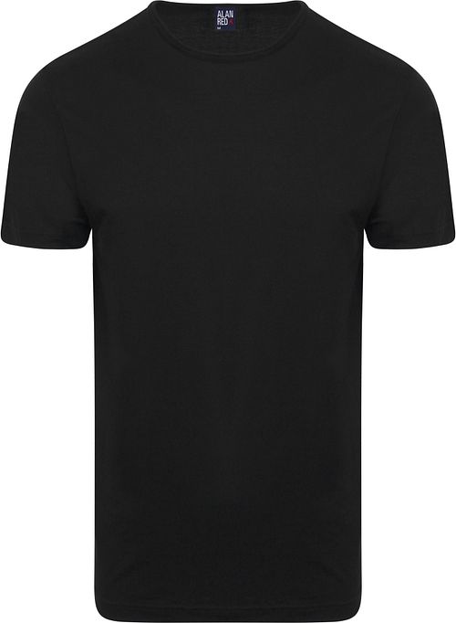 Alan Red T-Shirt Derby de cuello redondo en negro (pack de 2) Product