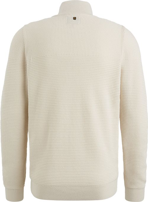PME Legend Pull Half Zip Mouliné Ecru Product / Achterkant