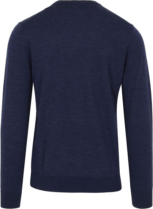 Suitable Genser V-hals Merino Koboltblå Product / Achterkant