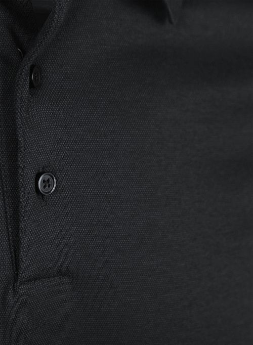 Desoto Longsleeve Poloshirt Essential Black Product / Detail