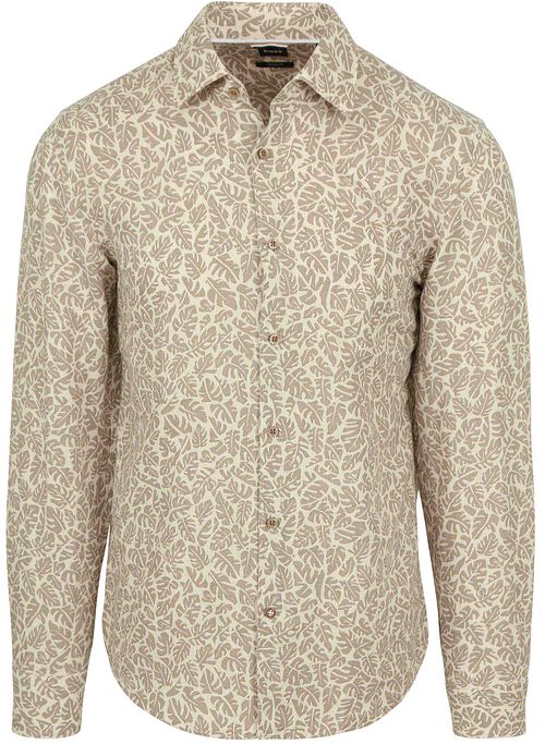 BOSS Skjorte i Linned med Beige Print Product