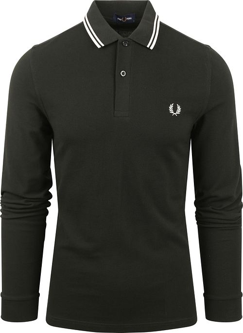 Fred Perry koszulka polo z długim rękawem w kolorze ciemnozielonym T50 Product