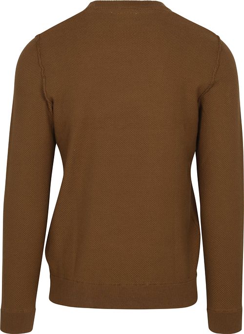 Maglione No Excess in jacquard tinta unita kaki Product / Achterkant