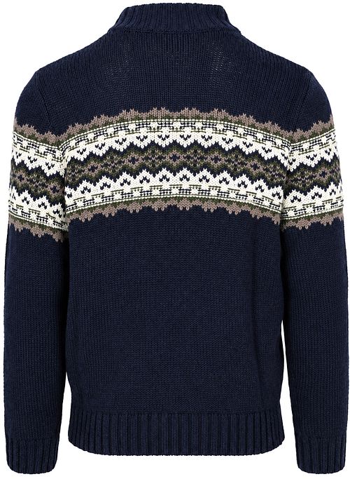 NZA Jersey Nordic Mezcla de lana Azul marino Product / Achterkant
