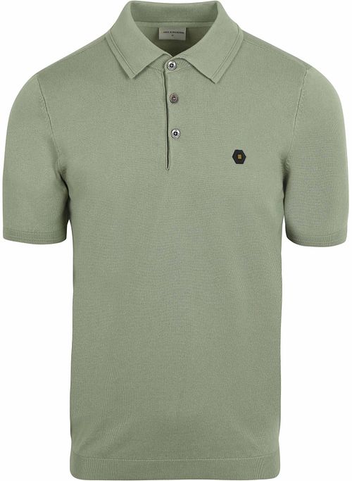 No Excess Knitted Poloshirt Groen Product