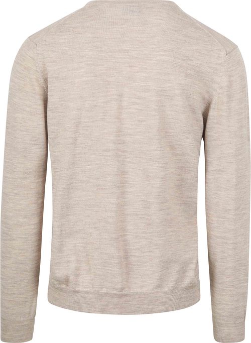 Jersey casual OLYMP de lana en beige Product / Achterkant
