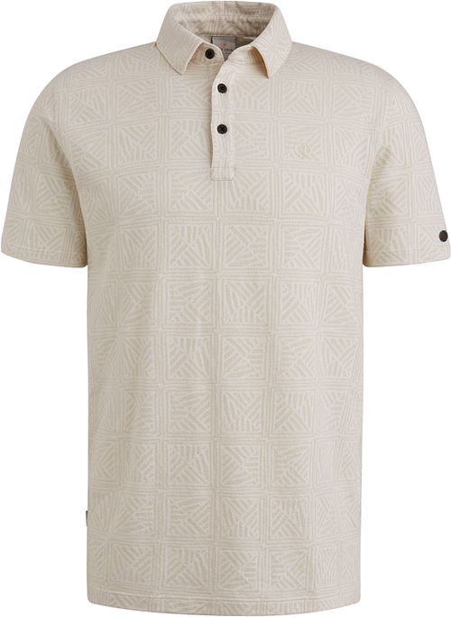 Polo Cast Iron con estampado jacquard en color crudo Product