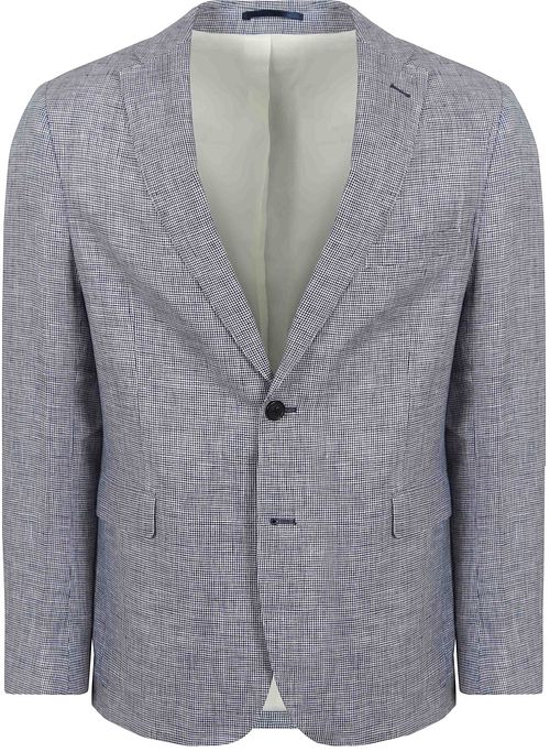 Suitable Blazer Pepita Lin Blå Product