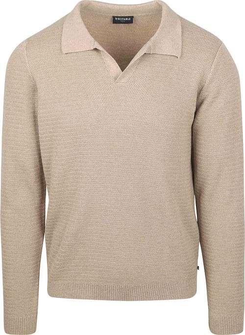 Suitable Sweter Riva Structure Melange Sand Product