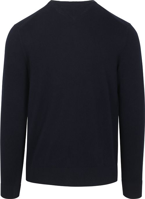 Tommy Hilfiger Genser i Bomull og Kashmir i Marineblå Product / Achterkant