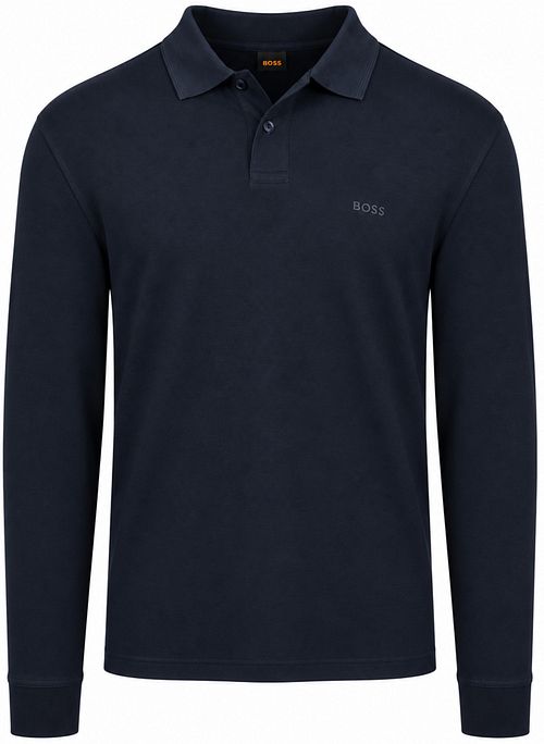 BOSS Interlock Polo Donkerblauw