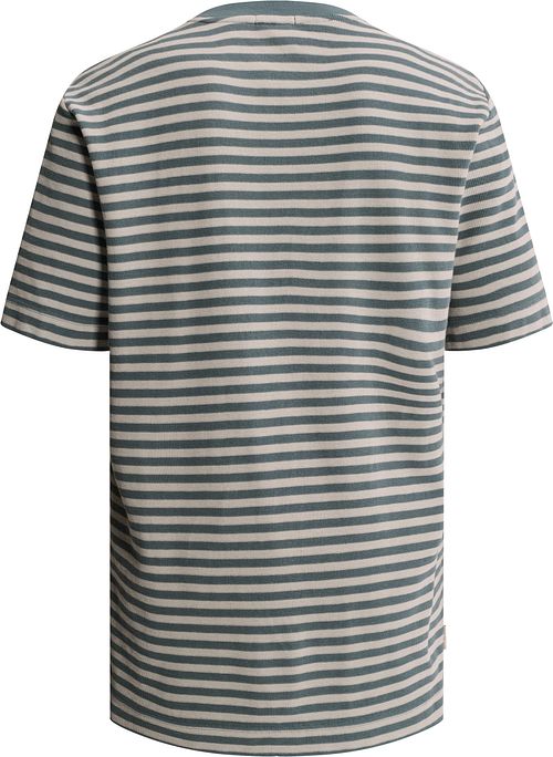 Cast Iron T-shirt Stripe Blue Mirage