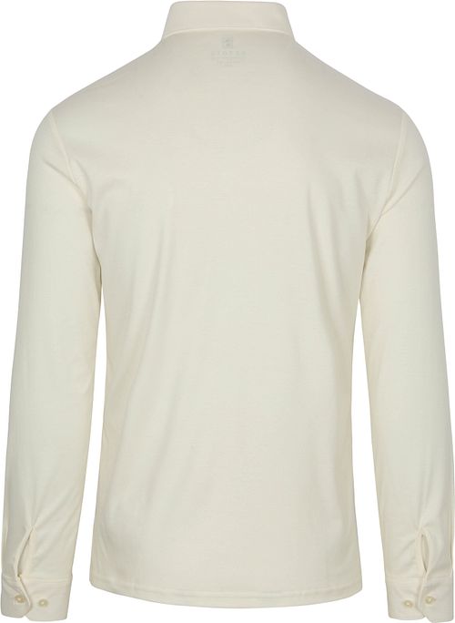 Desoto Långärmad Polotröja Essential Off White Product / Achterkant