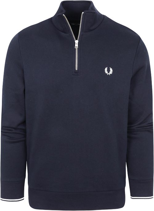 Fred Perry Half Zip Trui Navy Blauw Product