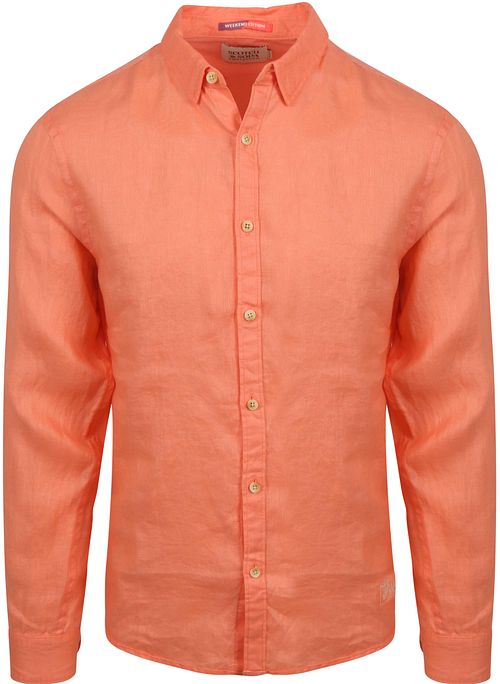 Scotch and Soda Linnedrunt Skjorte Laks Product