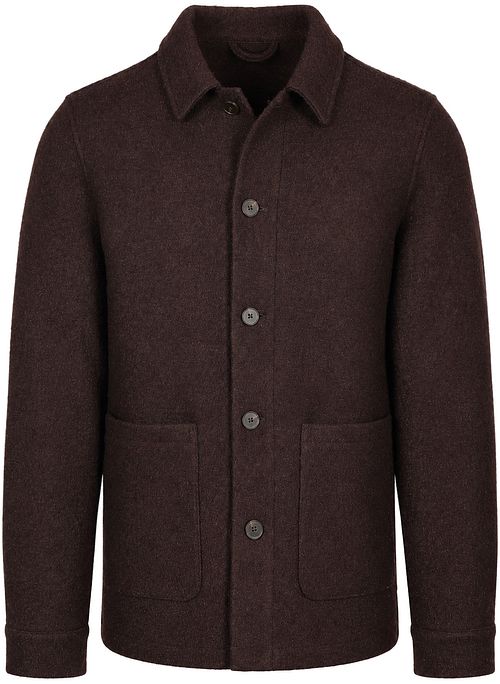 Suitable Hemdjacke Wool Bouclé Braun
