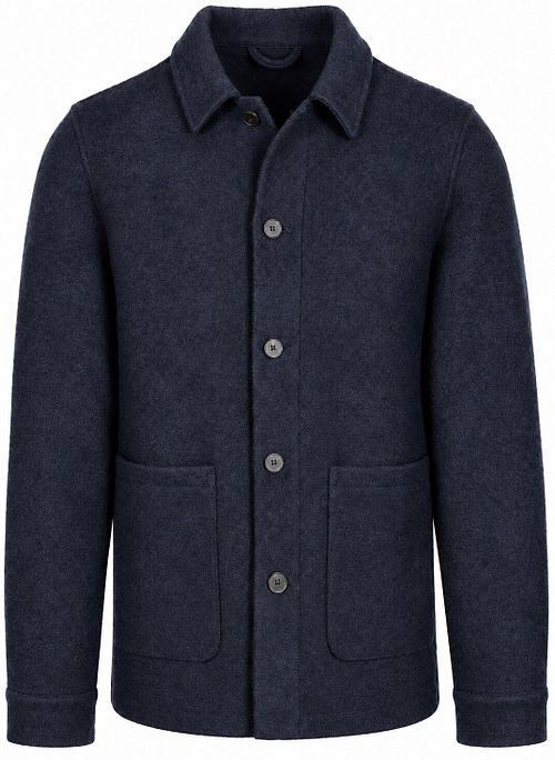Suitable Surchemise Wool Bouclé Marine