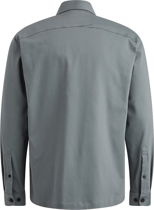 Tech Overshirt Cast Iron con zip blu Stormy Product / Achterkant