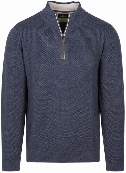 CASAMODA Halfzip Pullover Solid Blau Product