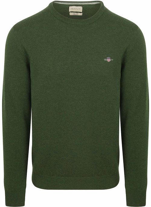 Gant sweter z jagnięcej wełny w kolorze mchu Product