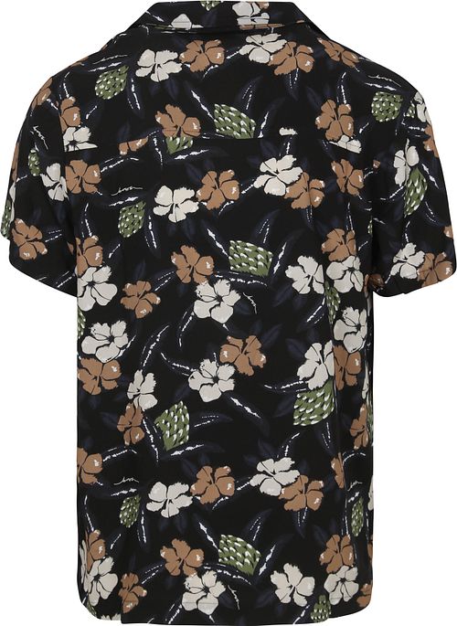 BOSS Camisa de playa con estampado floral en negro Product / Achterkant