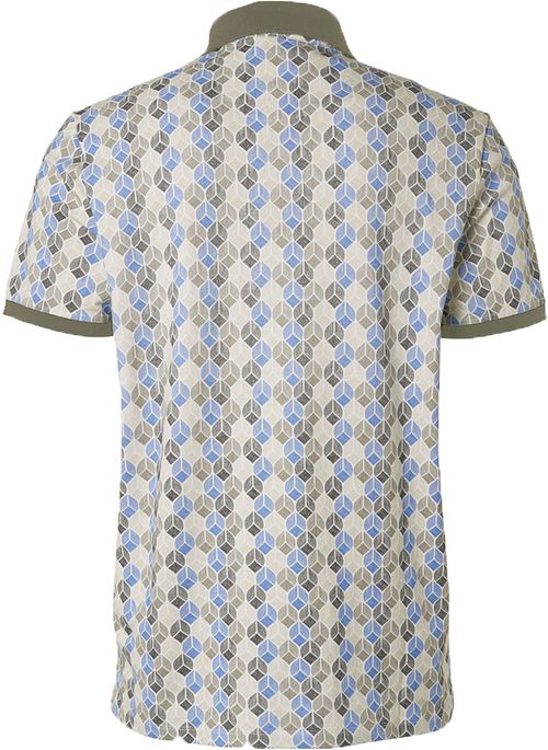 No Excess Polo Med Tryk Blå Grøn Product / Achterkant