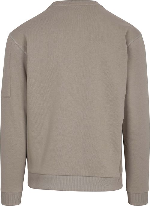 No Excess Pullover Rundhals Taupe Product / Achterkant