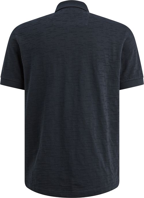 PME Legend Poloshirt Jacquard Jersey Marineblå Product / Achterkant