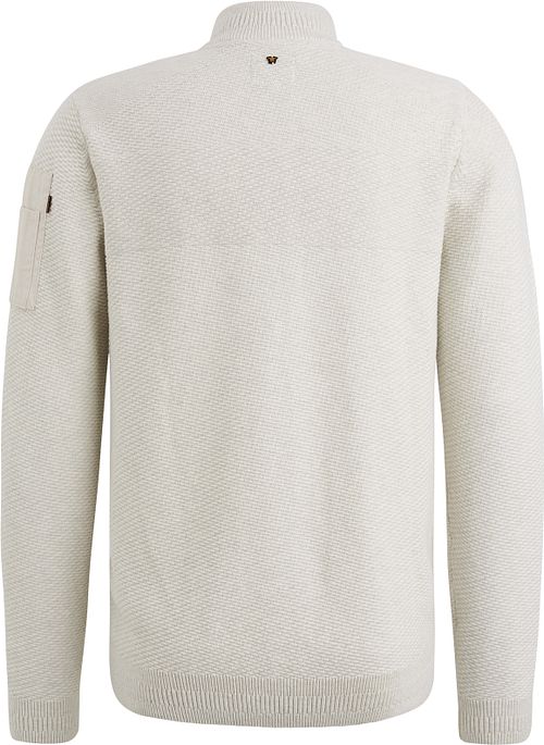PME Legend Strickjacke Cargo Knitted Ecru Product / Achterkant
