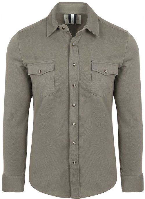 Profuomo Overshirt Western Jersey Olijfgroen Product