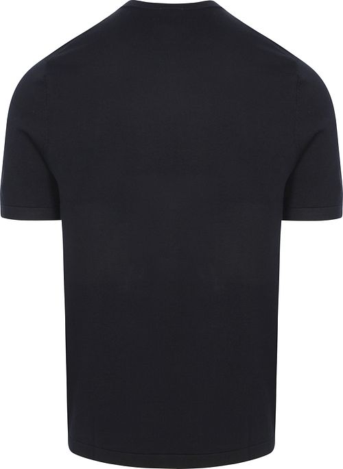 Profuomo T-Shirt Strikket Navy Product / Achterkant