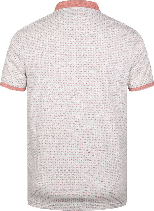 State Of Art Polo Print Grijs Rood Product / Achterkant