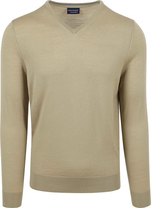 Suitable Merino Pullover V-Hals Lysegrøn Product