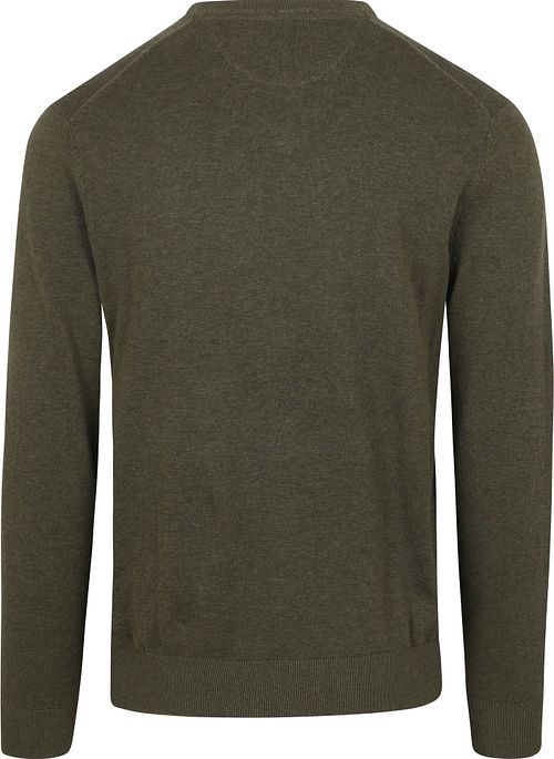 Sweter McGregor z dekoltem w serek w kolorze oliwkowym Product / Achterkant