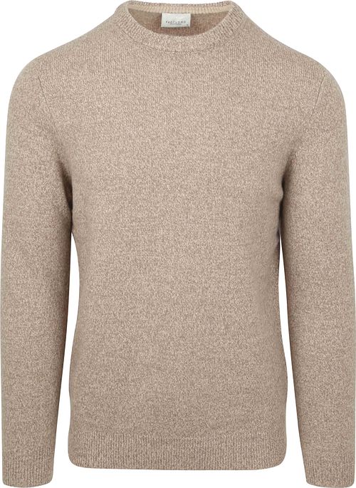 Sweter Profuomo z mieszanki wełny w kolorze piaskowym Product