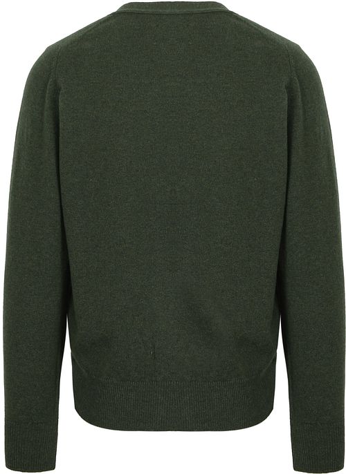 William Lockie Lammwolle Strickjacke Dunkelgrün Product / Achterkant