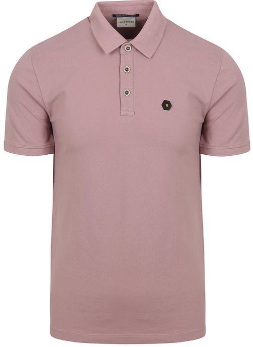 No Excess Polo z tkaniny piqué w kolorze mauve Product