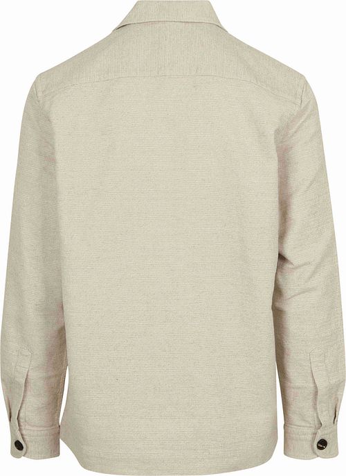 Profuomo Skjortejakke Raw Cotton Linen Ecru Product / Achterkant