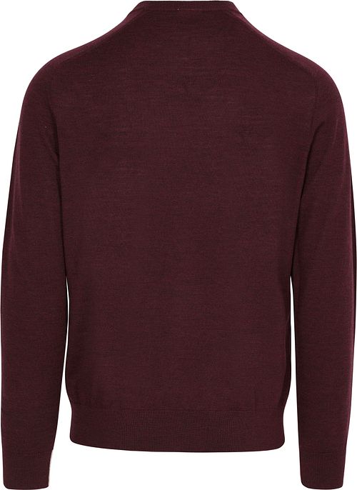 R2 Pull laine mérinos Bordeaux