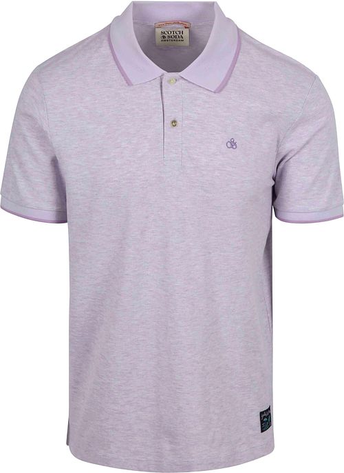 Scotch And Soda melanżowe polo w kolorze fioletowym Product